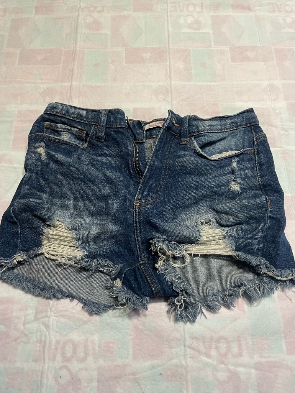 So High Rise Vintage Stretch Curvy Mom Distressed Dark Wash Denim Women’s Short